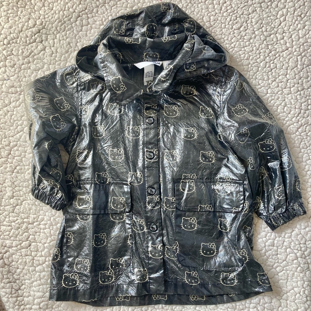 H&M Hello Kitty Raincoat 1 1/2 - 2 Years Hooded Rain Jacket